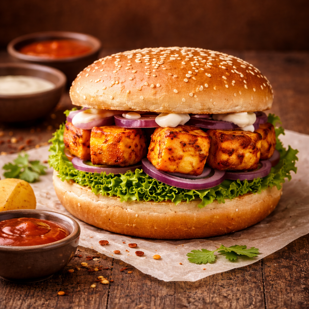 Paneer Tikka Burger